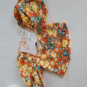 Zara floral crop top